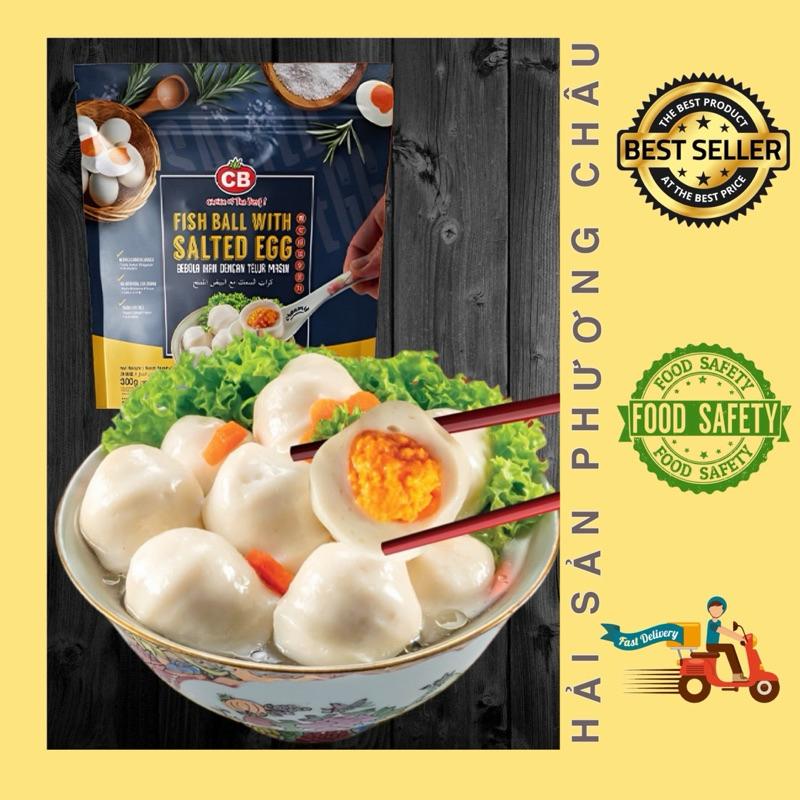 Cá viên kim sa trứng muối CB Malaysia 300g - Fish Ball With Salted Egg-duoc-ban-tai-Hải Sản Phương Châu