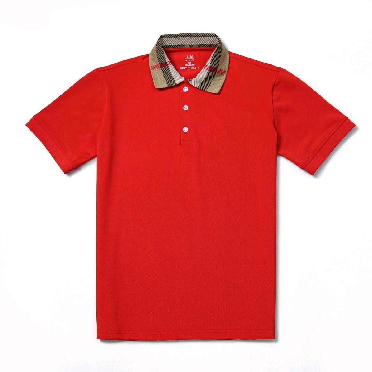 Mã Áo Polo Nam Bo Cổ Dệt Phối Họa Tiết B.R   Áo Có 3 Màu Đen- Trắng- Đỏ, Chất liệu cotton gai  dệt kim sợi nhỏ.Menswear Nam Shirt Ngắn Tay Có Cổ thông thường thanh lịch Tay Ngắn-duoc-ban-tai-BB-STore 2023