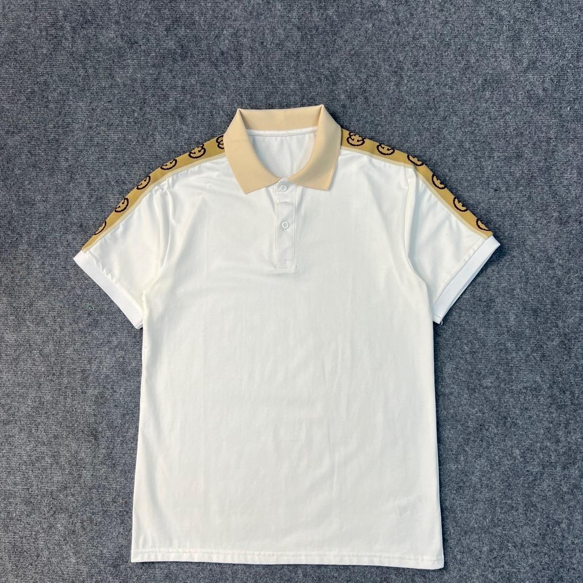 Áo Polo gg Cổ Trụ  Phối Viền Vai Sang Trọng Tinh Tế, Áo Có 2 Màu Đen Trắng,Chất Liệu Cotton Co Dãn . Menswear Nam Shirt Có Cổ Ngắn Tay-duoc-ban-tai-BB-STore 2023
