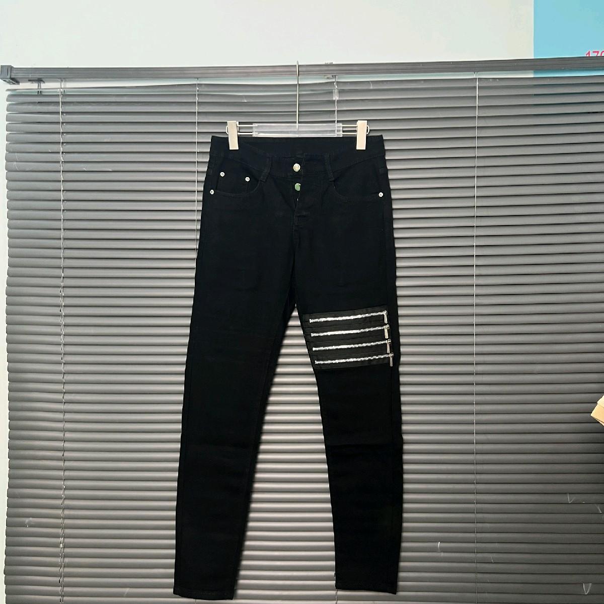 Mã Quần Jean Nam Đen Cao Cấp  4 Khoá Kéo Ở Gối, Chất Liệu Demin Cotton Co Giản. Menswear Pants Có Túi-duoc-ban-tai-BB-STore 2023