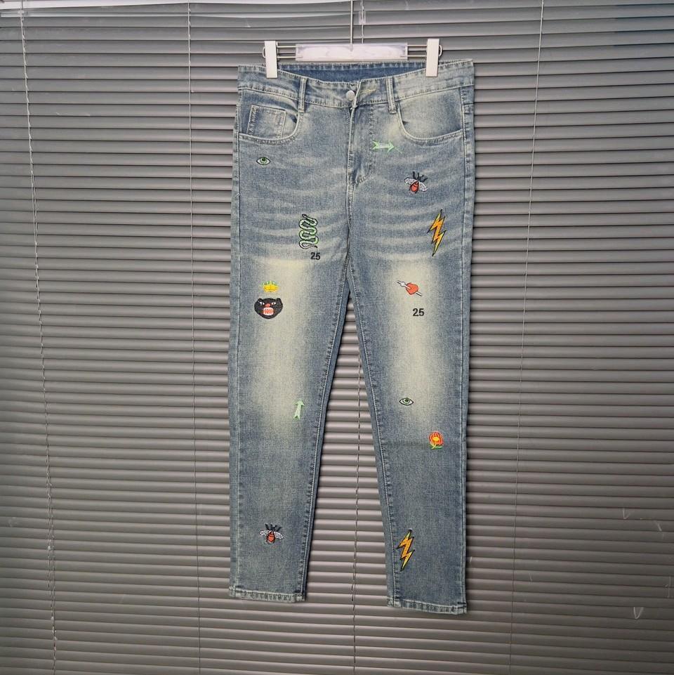 Quần Jean Nam Hoạ Tiết Thêu G.C.C ,Co Giản,  From Chuẩn . Menswear Cotton Có Túi-duoc-ban-tai-BB-STore 2023