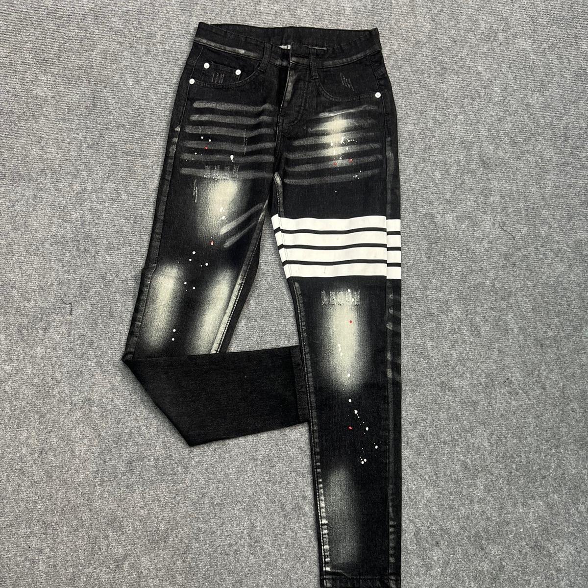 Mã Quần Jean Nam 4 Cúc , Khói Vảy Sơn 4 Vạch.Chất Demin Cotton. Menswear Pants-duoc-ban-tai-BB-STore 2023