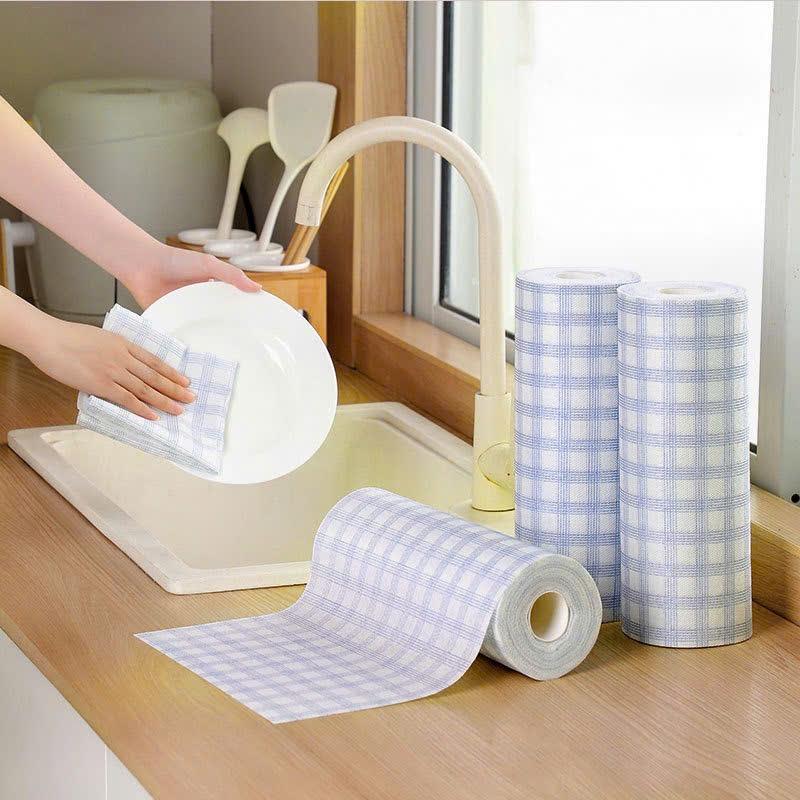 Cuộn Khăn Giấy Lau Bếp kẻ, giấy lau Đa Năng, Có Thể Tái Sử Dụng Nhiều Lần, Khăn Giấy Chuyên Dụng Nhà Bếp-duoc-ban-tai-Quỳnh vy
