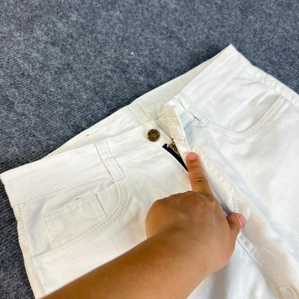 Quần Jean Nam Vá Da Màu Trắng Chất Demin Co Dãn - Pants, Menswear Cotton Có Túi Tre quần  amiri-duoc-ban-tai-BB-STore 2023