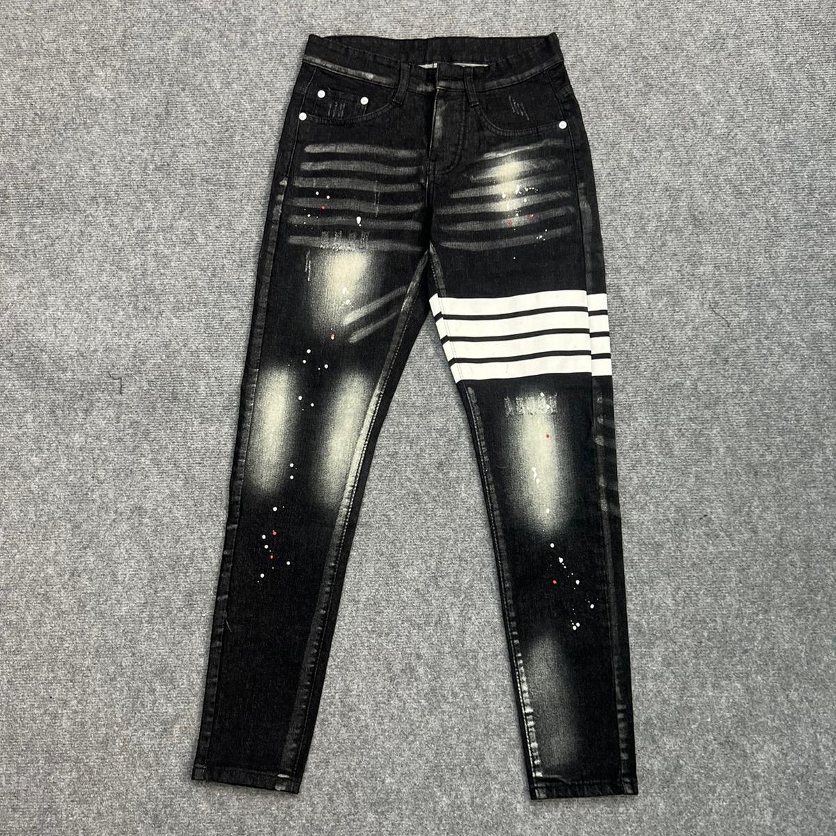 Mã Quần Jean Nam 4 Cúc , Khói Vảy Sơn 4 Vạch.Chất Demin Cotton. Menswear Pants-duoc-ban-tai-BB-STore 2023
