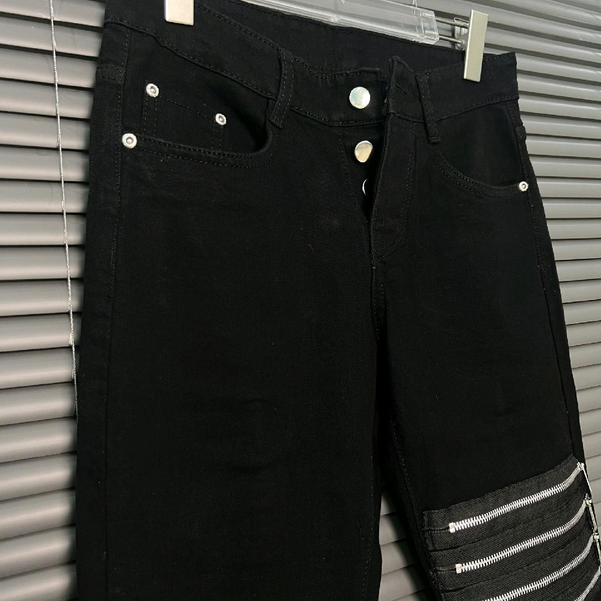 Mã Quần Jean Nam Đen Cao Cấp  4 Khoá Kéo Ở Gối, Chất Liệu Demin Cotton Co Giản. Menswear Pants Có Túi-duoc-ban-tai-BB-STore 2023