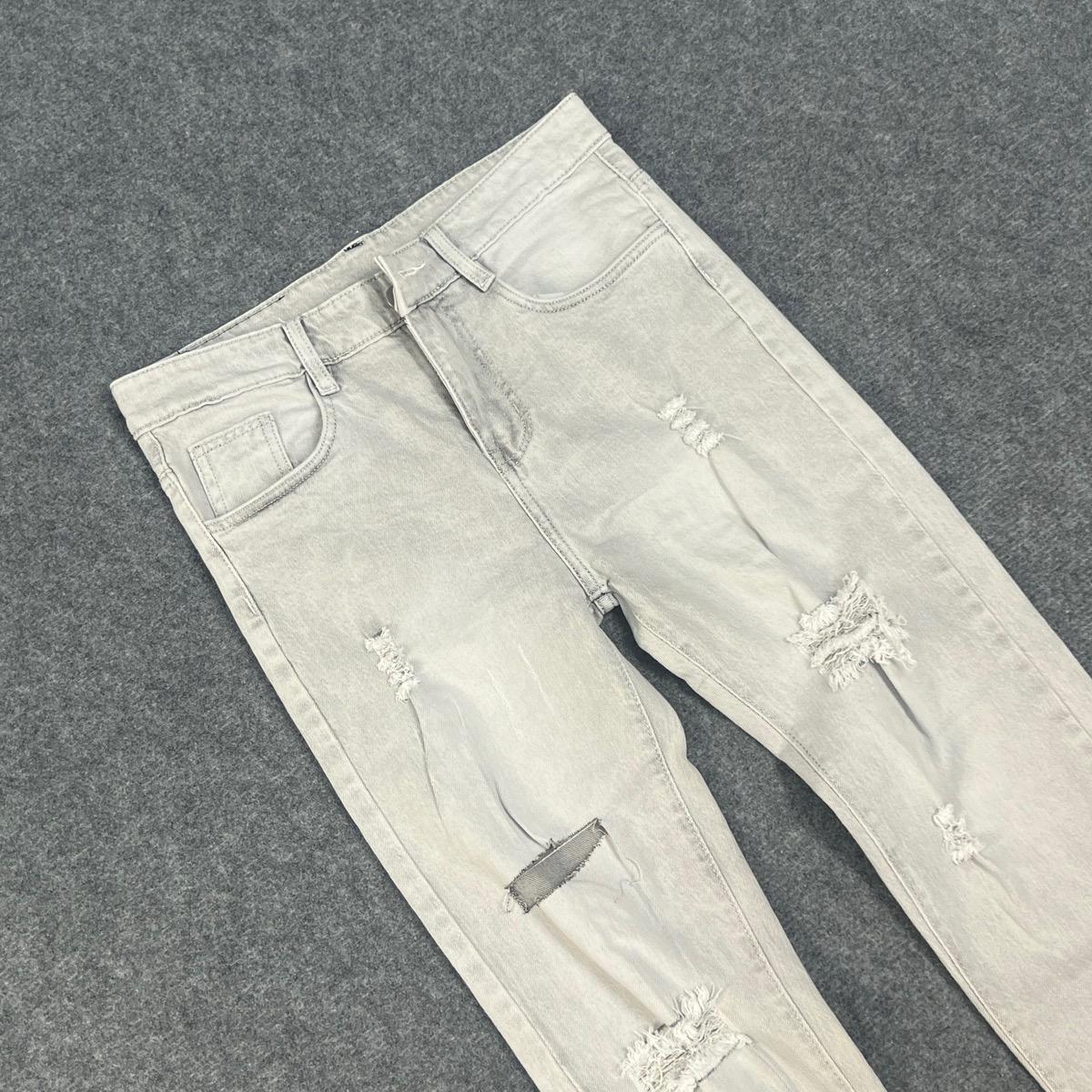 Set Áo Polo Nam Đen V Phối Quần Jean Nam Xám Rách 668. Menswear Cotton-duoc-ban-tai-BB-STore 2023
