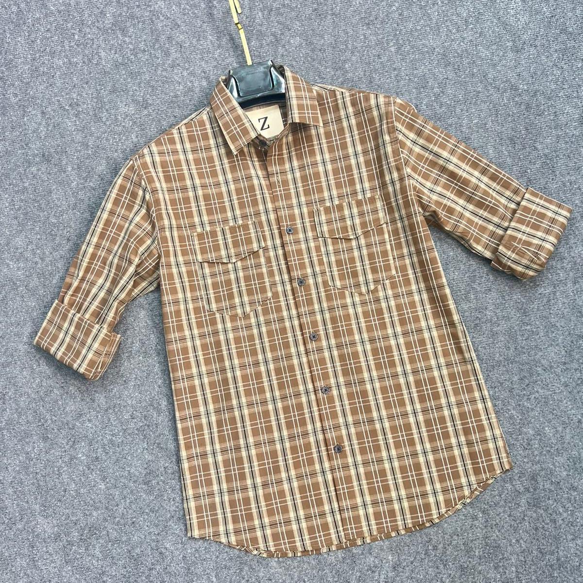 Áo Sơ Mi Nam Kẻ Karo Nâu Tay Dài .-duoc-ban-tai-BB-STore 2023