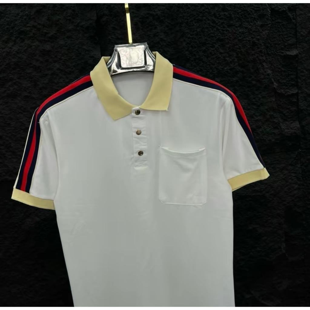 Áo thun trụ polo cao cấp phối viền cúc bấm kim loại Đen - Trắng-duoc-ban-tai-BB-STore 2023