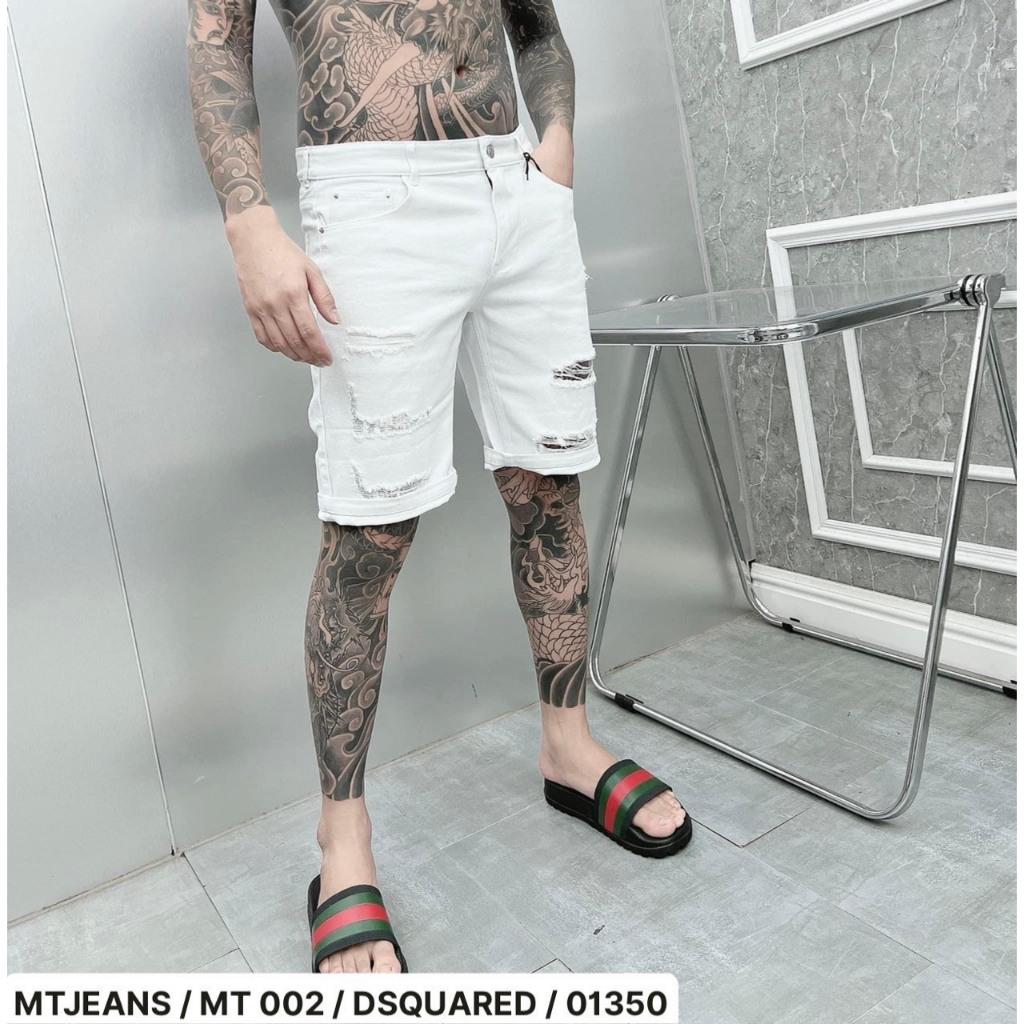 Mã quần short jean rách trắng- đen-duoc-ban-tai-BB-STore 2023