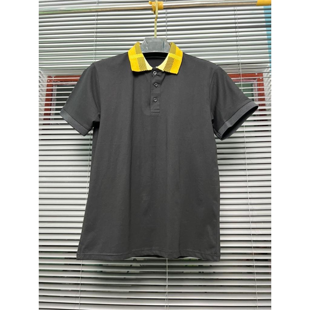 MÃ ÁO THUN TRỤ CAO CẤP BO CỔ DỆT KẺ VÀNG, ÁO CÓ 2 MÀU ĐEN- TRẮNG, CHẤT COTTON CO DANCX-duoc-ban-tai-BB-STore 2023