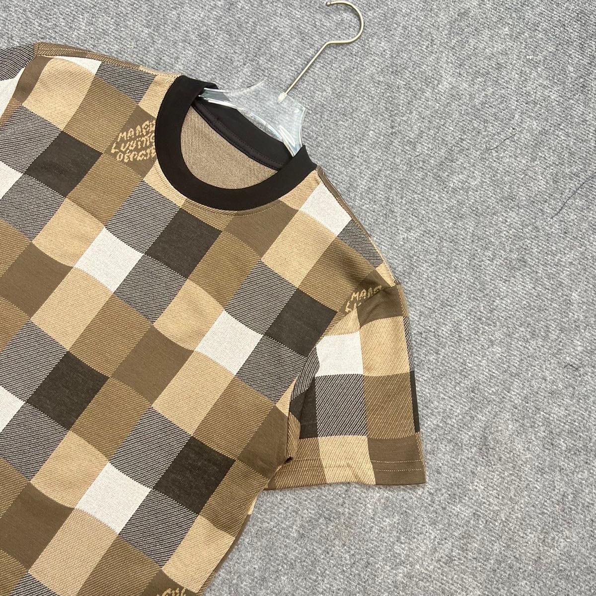 Mã Áo Thun Tròn Nam Nữ Kẻ Ô Vuông Nâu , Chất Vải Umi QC dày dặn. Menswear-duoc-ban-tai-BB-STore 2023