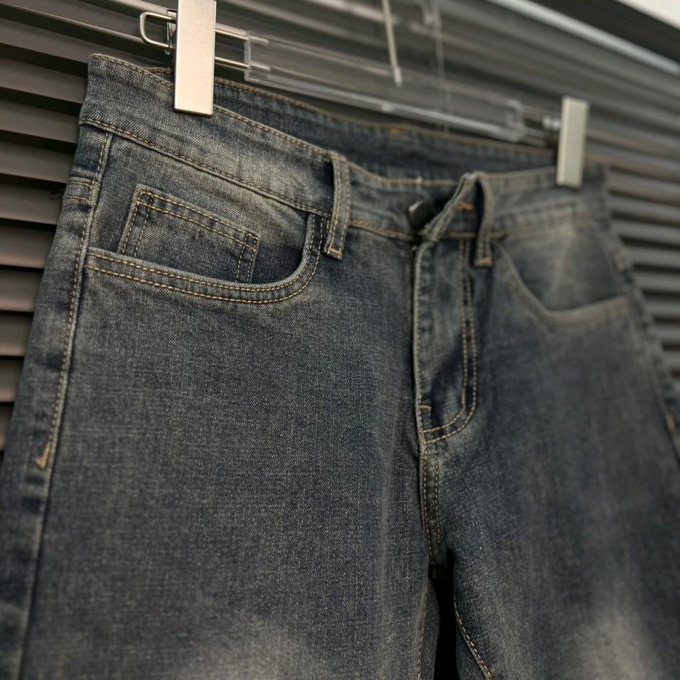 Mã Quần Jean Nam Màu Xanh Rách Gối Bạ 2M MSP 04. Menswear Cotton Có Túi Pants-duoc-ban-tai-BB-STore 2023