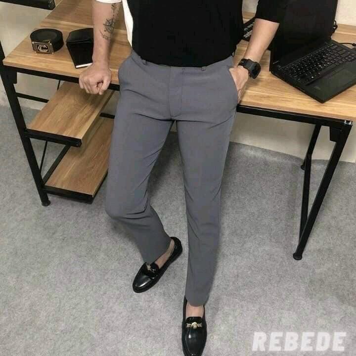 Mã Quần Tây Âu Cao Cấp Co Dãn Dáng Hàn Quốc , Quần Có 3 Màu Đen - Xám- Kem Menswear Nam Pants Jean-duoc-ban-tai-BB-STore 2023