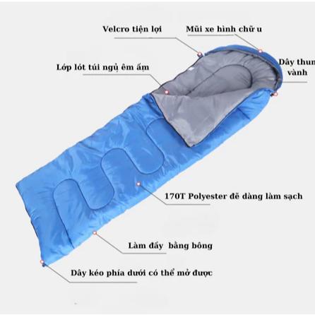 Túi ngủ văn phòng giữ ấm cơ thể, túi ngủ đem đi du lịch, cắm trại -HÀNG LOẠI 1-duoc-ban-tai-Quỳnh vy