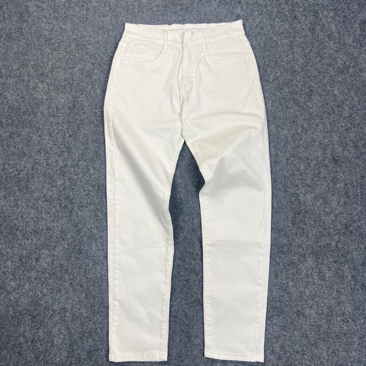 Quần Jean Nam Cao Cấp Trơn Trắng - Đen, Co Giản . Menswear Pants Cotton Có Túi Màu Trắng-duoc-ban-tai-BB-STore 2023
