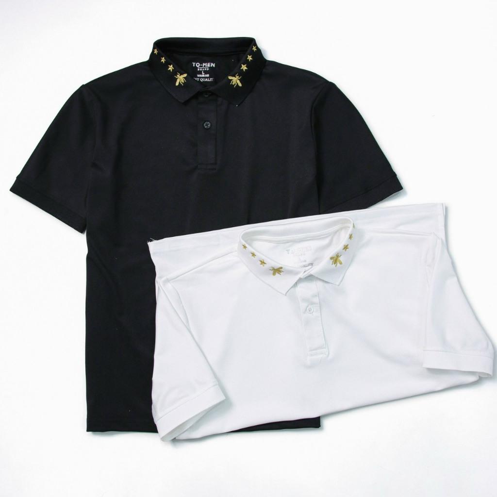 Mã áo thun trụ polo cao cấp cổ thêu ong Đen - Trắng-duoc-ban-tai-BB-STore 2023