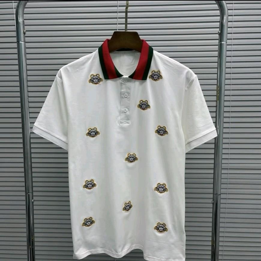 Mã Áo Thun Trụ Cao Cấp Nam Thêu Hình Con Hổ, Áo Có 2 Màu  Đen -Trắng, Chất Cotton Co Dãn Menswear Polo Có Cổ áo polo  con hổ áo polo  thêu hổ Ngắn Tay Shirt-duoc-ban-tai-BB-STore 2023