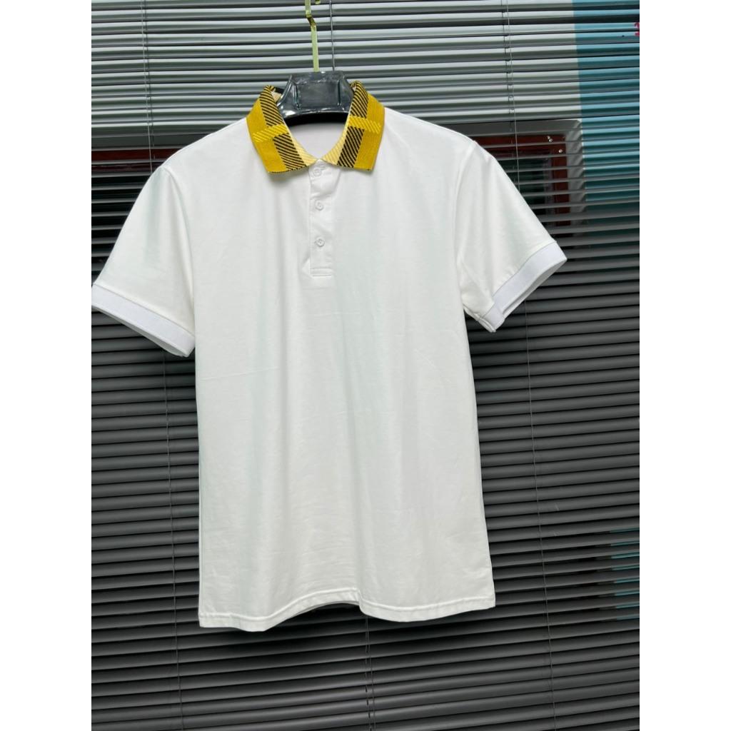 MÃ ÁO THUN TRỤ CAO CẤP BO CỔ DỆT KẺ VÀNG, ÁO CÓ 2 MÀU ĐEN- TRẮNG, CHẤT COTTON CO DANCX-duoc-ban-tai-BB-STore 2023