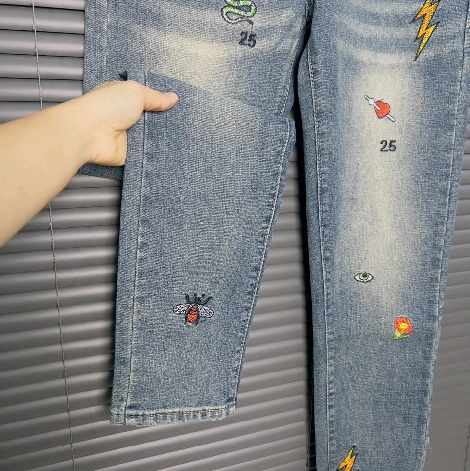 Quần Jean Nam Hoạ Tiết Thêu G.C.C ,Co Giản,  From Chuẩn . Menswear Cotton Có Túi-duoc-ban-tai-BB-STore 2023