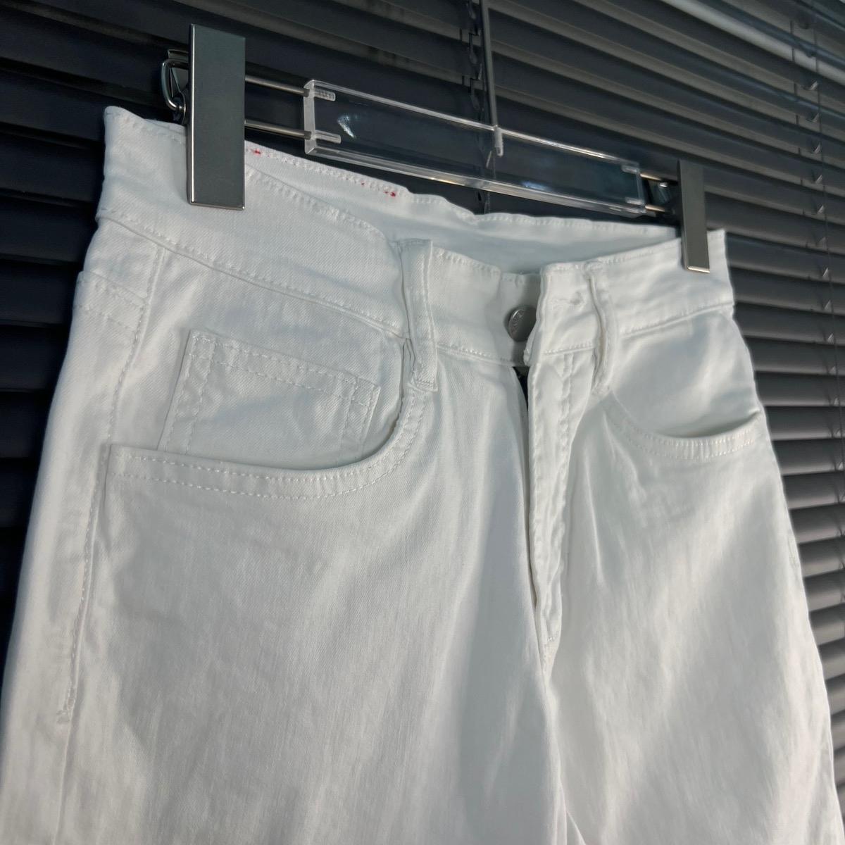 Quần Jean Nam Cao Cấp Trơn Trắng - Đen, Co Giản . Menswear Pants Cotton Có Túi Màu Trắng-duoc-ban-tai-BB-STore 2023