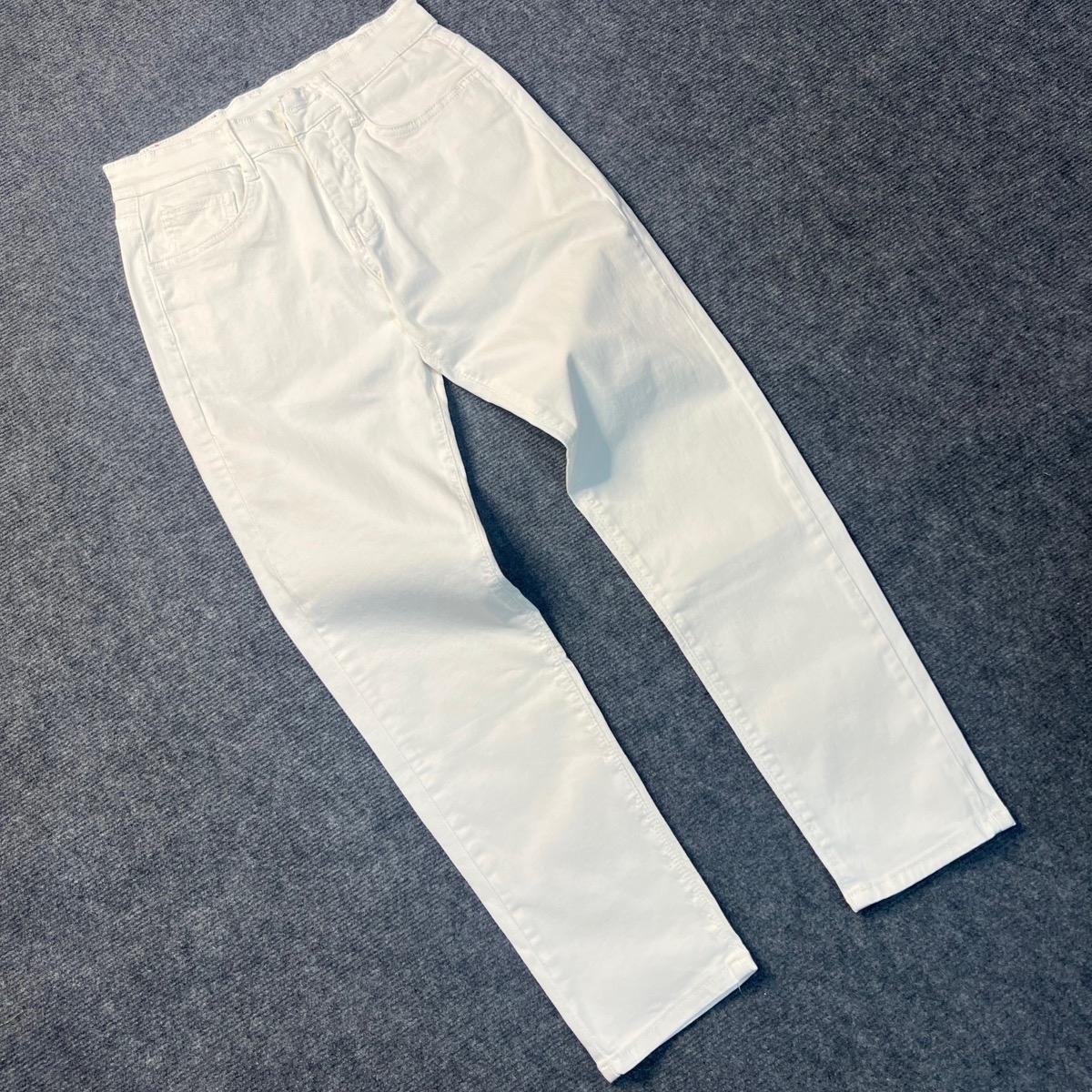 Quần Jean Nam Cao Cấp Trơn Trắng - Đen, Co Giản . Menswear Pants Cotton Có Túi Màu Trắng-duoc-ban-tai-BB-STore 2023