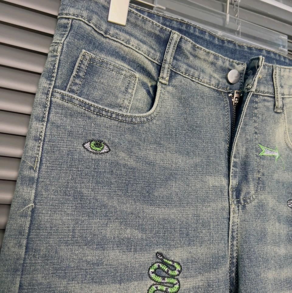 Quần Jean Nam Hoạ Tiết Thêu G.C.C ,Co Giản,  From Chuẩn . Menswear Cotton Có Túi-duoc-ban-tai-BB-STore 2023