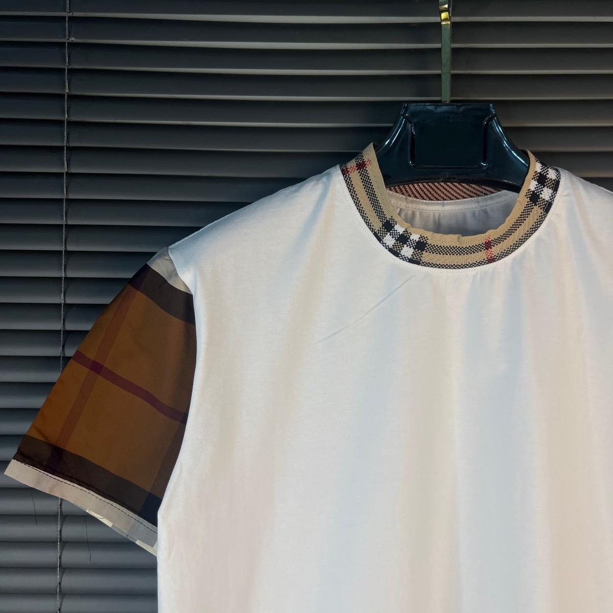 Áo Thun Cổ Tròn Nam Nữ  Tay Phối Họa Tiết BR , Chất Liệu Cotton Co Dãn , Áo Có 2 Màu Đen Trắng Co Dãn 2 Chiều (260gsm). Menswear Cổ Tròn-duoc-ban-tai-BB-STore 2023