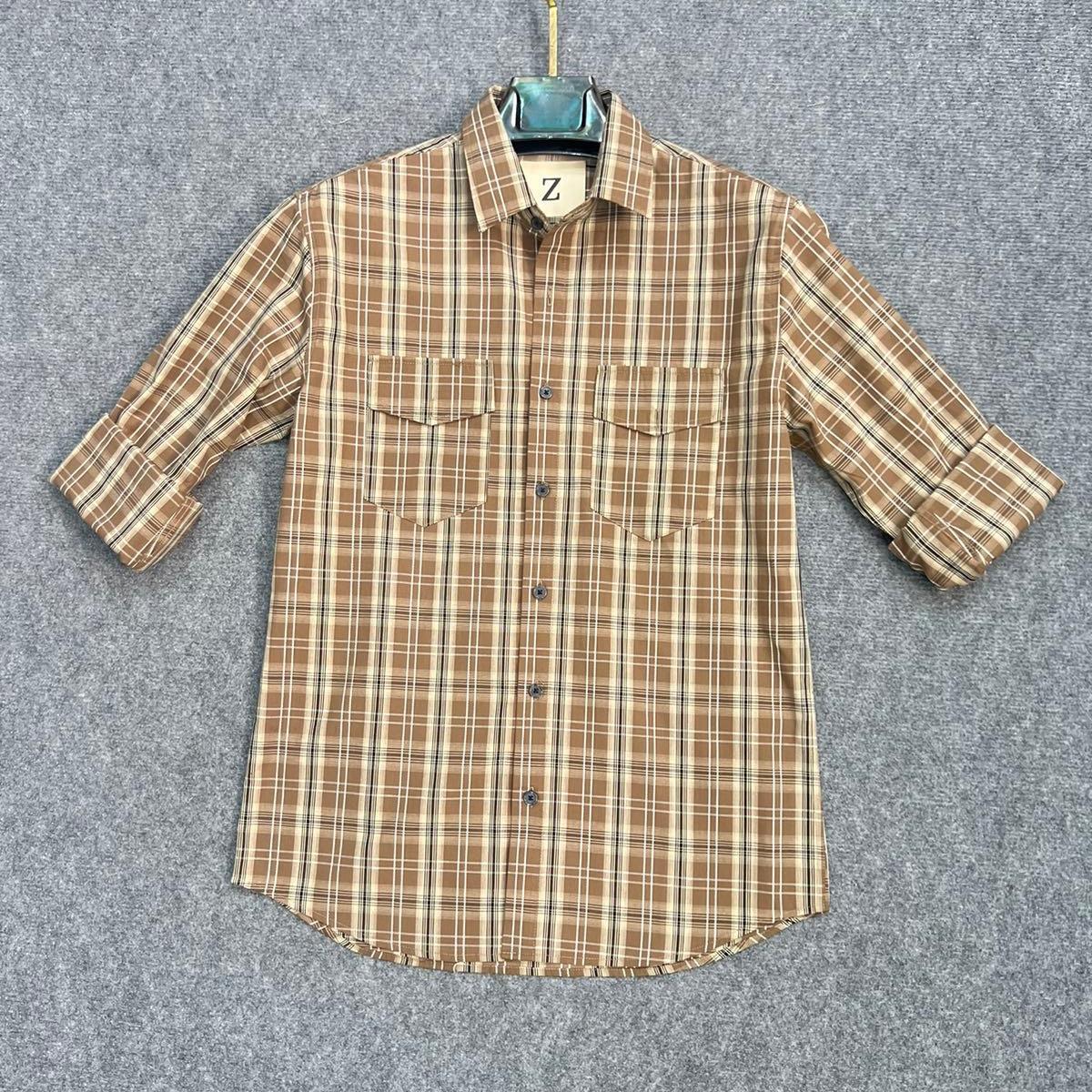 Áo Sơ Mi Nam Kẻ Karo Nâu Tay Dài .-duoc-ban-tai-BB-STore 2023