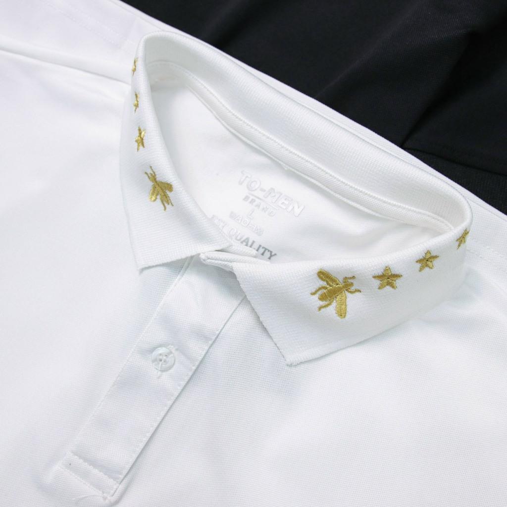 Mã áo thun trụ polo cao cấp cổ thêu ong Đen - Trắng-duoc-ban-tai-BB-STore 2023