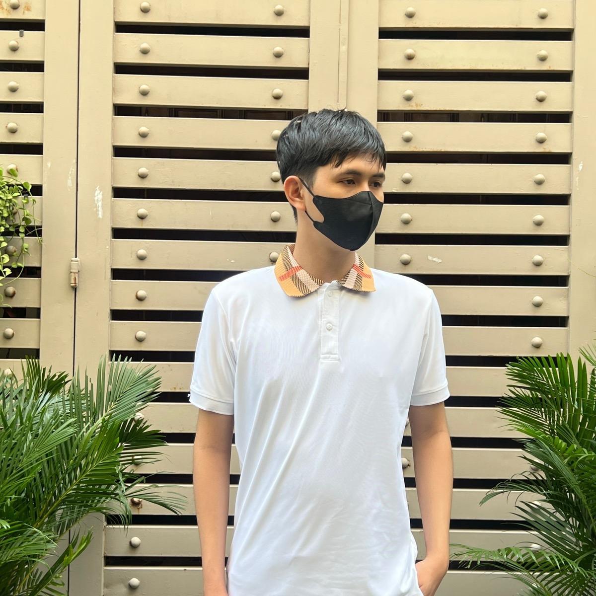 Áo Polo Nam Cao Cấp Bo Cổ Dệt Gai Hoạ Tiết B.R - Chất Cotton Gai Dệt Kim Sợi Nhỏ - Đen/Trắng - Size M/L/XL/XXL Menswear Ngắn Tay-duoc-ban-tai-BB-STore 2023