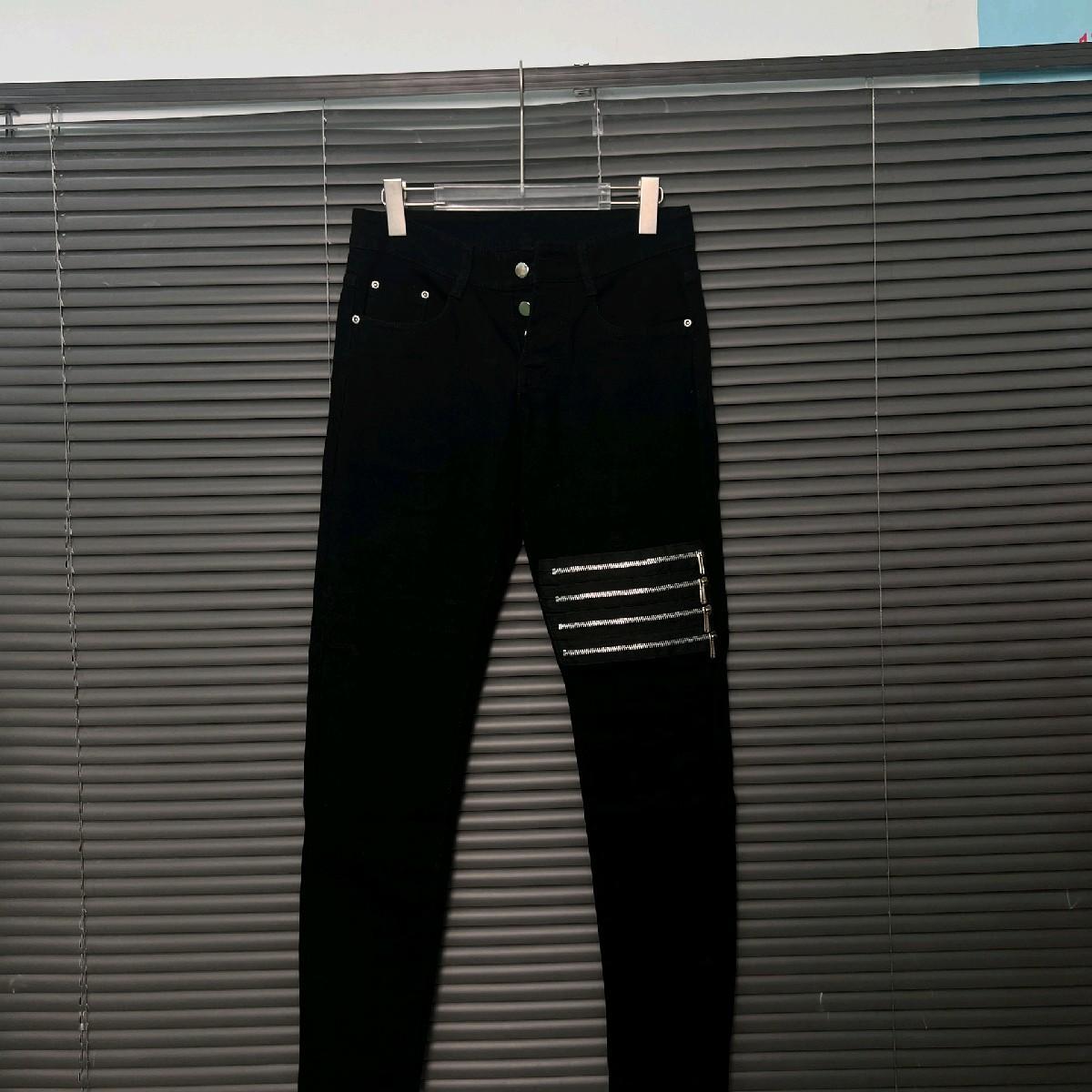 Mã Quần Jean Nam Đen Cao Cấp  4 Khoá Kéo Ở Gối, Chất Liệu Demin Cotton Co Giản. Menswear Pants Có Túi-duoc-ban-tai-BB-STore 2023