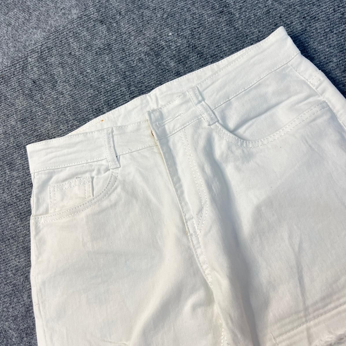 Quần Jean Nam Vá Da Màu Trắng Chất Demin Co Dãn - Pants, Menswear Cotton Có Túi Tre quần  amiri-duoc-ban-tai-BB-STore 2023