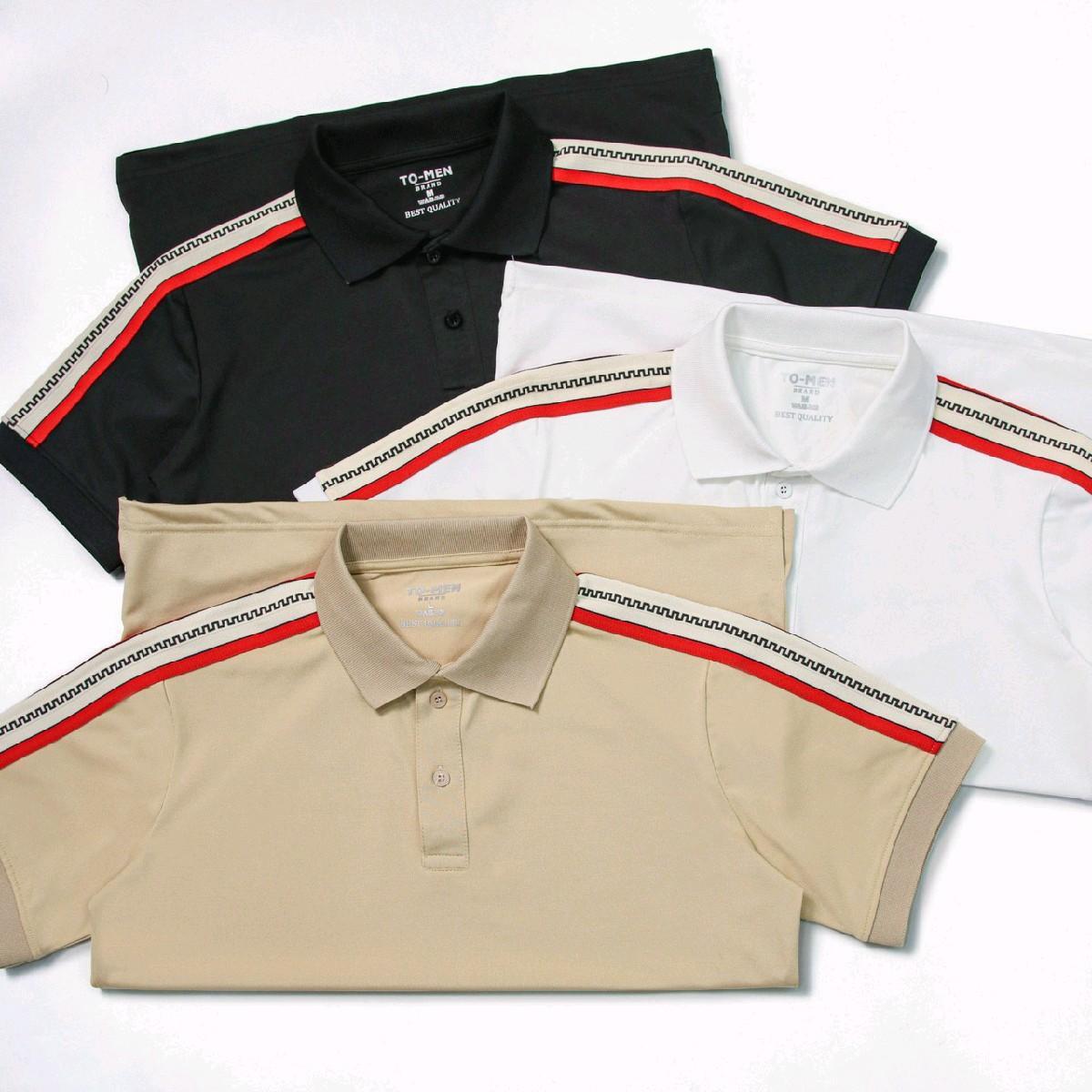 Mã Polo Cao Cấp Phối Viền Vai , Áo Có 3 Màu Be- Đen- Trắng Nam Menswear Shirt Có Cổ thông thường thanh lịch Ngắn Tay-duoc-ban-tai-BB-STore 2023