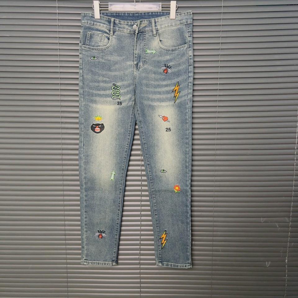 Quần Jean Nam Hoạ Tiết Thêu G.C.C ,Co Giản,  From Chuẩn . Menswear Cotton Có Túi-duoc-ban-tai-BB-STore 2023