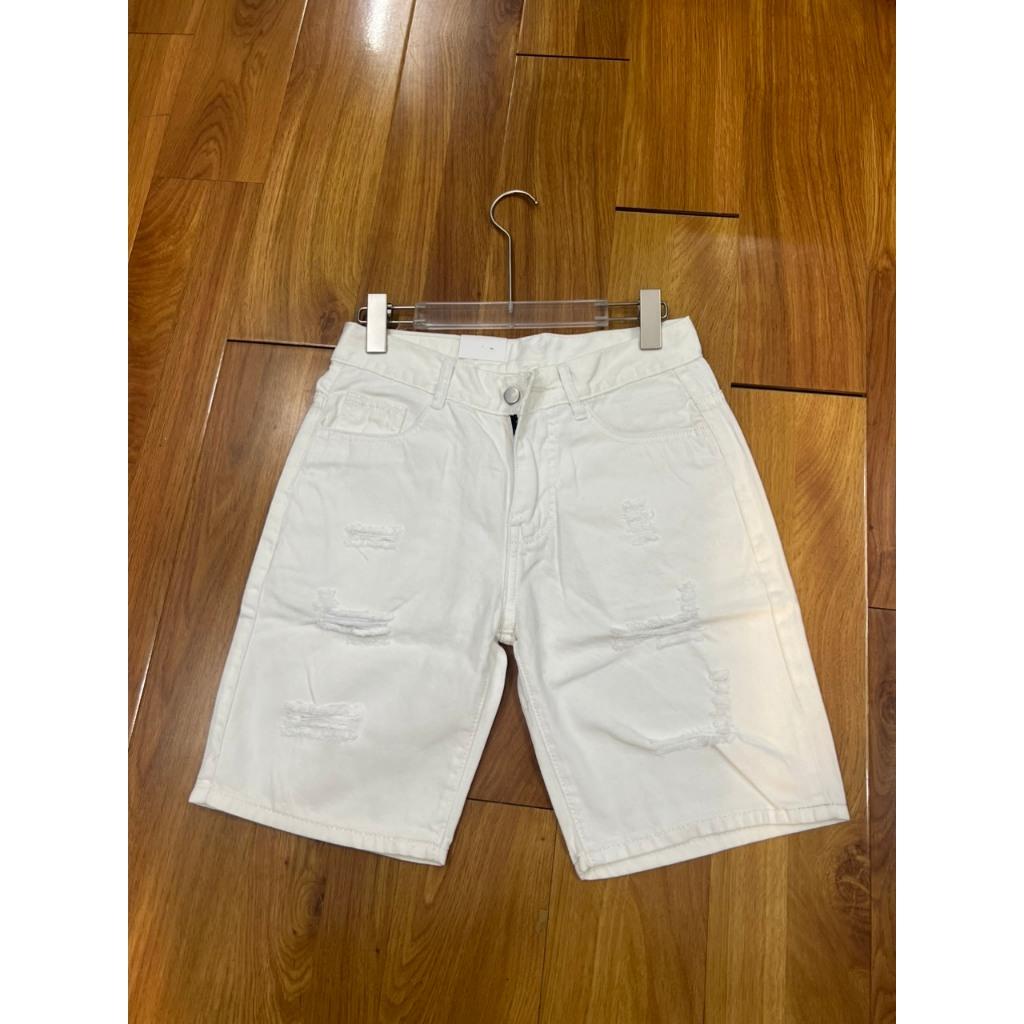 Mã quần short jean rách trắng- đen-duoc-ban-tai-BB-STore 2023