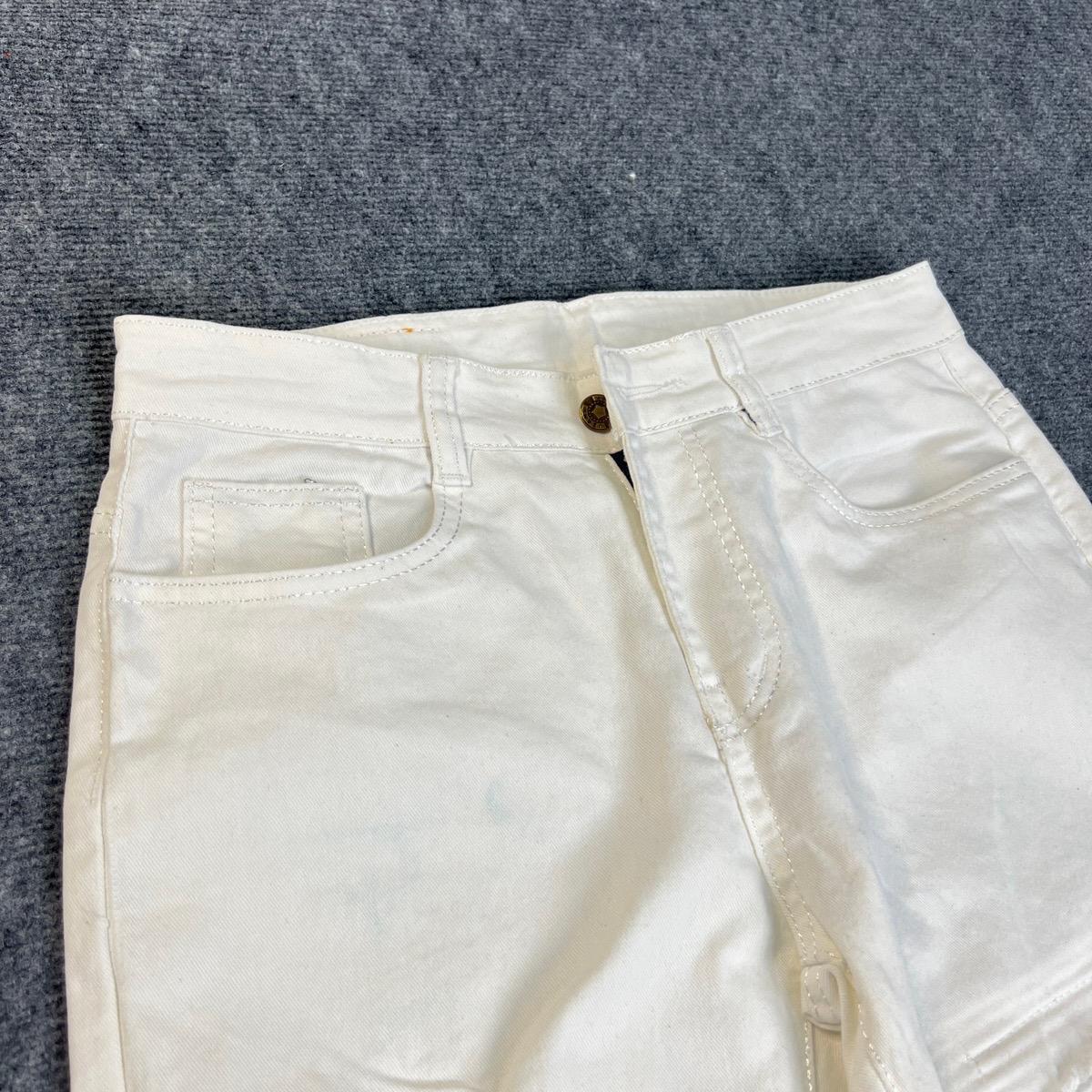 Quần Jean Nam Vá Da Màu Trắng Chất Demin Co Dãn - Pants, Menswear Cotton Có Túi Tre quần  amiri-duoc-ban-tai-BB-STore 2023