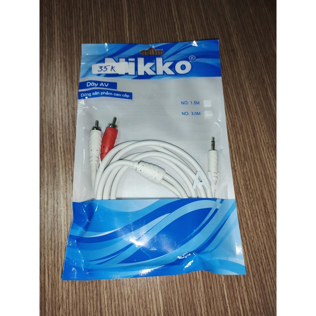 DÂY TÍN HIỆU 1 ĐẦU 3.5LI RA 2 ĐẦU JACK BÔNG SEN-duoc-ban-tai-QUANG THUYÊN