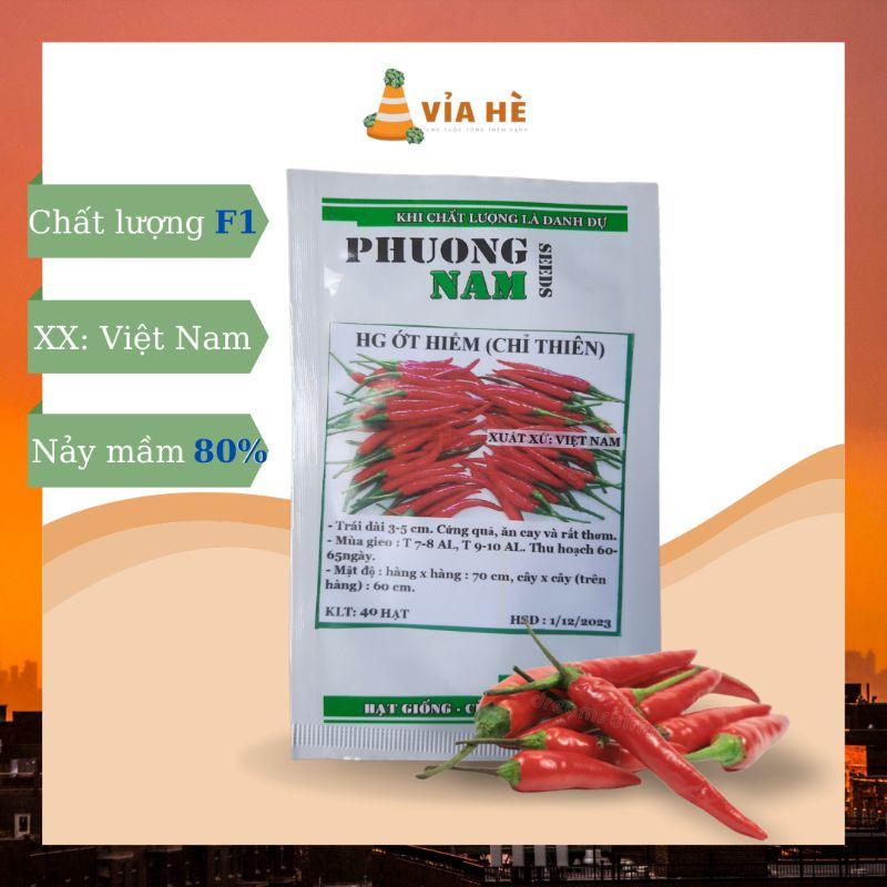 Hạt Giống Ớt Hiểm, Ớt Chỉ Thiên, Chất Lượng F1 - gói 40 hạt-duoc-ban-tai-Vỉa Hè Garden