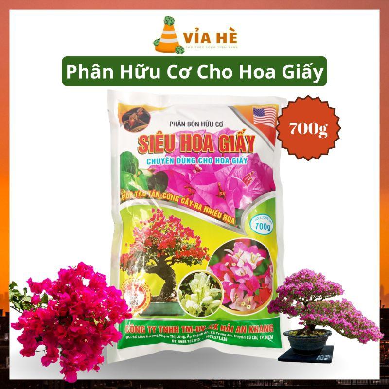 Phân Hưu Cơ Cho Hoa Giấy Và Hoa Sứ Nóng Túi 700g, Cải Tạo Đất Kích Rễ, Nhiều Hoa, Lâu Tàn-duoc-ban-tai-Vỉa Hè Garden