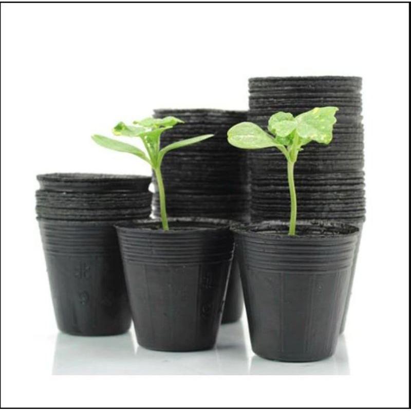 Chậu nhựa đen dẻo mềm hàng chất lương dai bền C9 20x17cm, trồng rau hoa cây giống nhà vườn-duoc-ban-tai-Vỉa Hè Garden