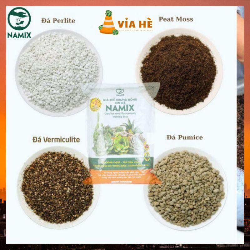 Đất Trồng Sen Đá Xương Rồng Namix Túi 2dm3 (0,7-1kg), Giá Thể Cao Cấp Dành Riêng Cho Cây Mọng Mước-duoc-ban-tai-Vỉa Hè Garden