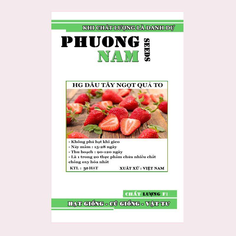 Hạt giống quả dâu tây ngọt quả to chất lượng F1 túi 50 hạt-duoc-ban-tai-Vỉa Hè Garden