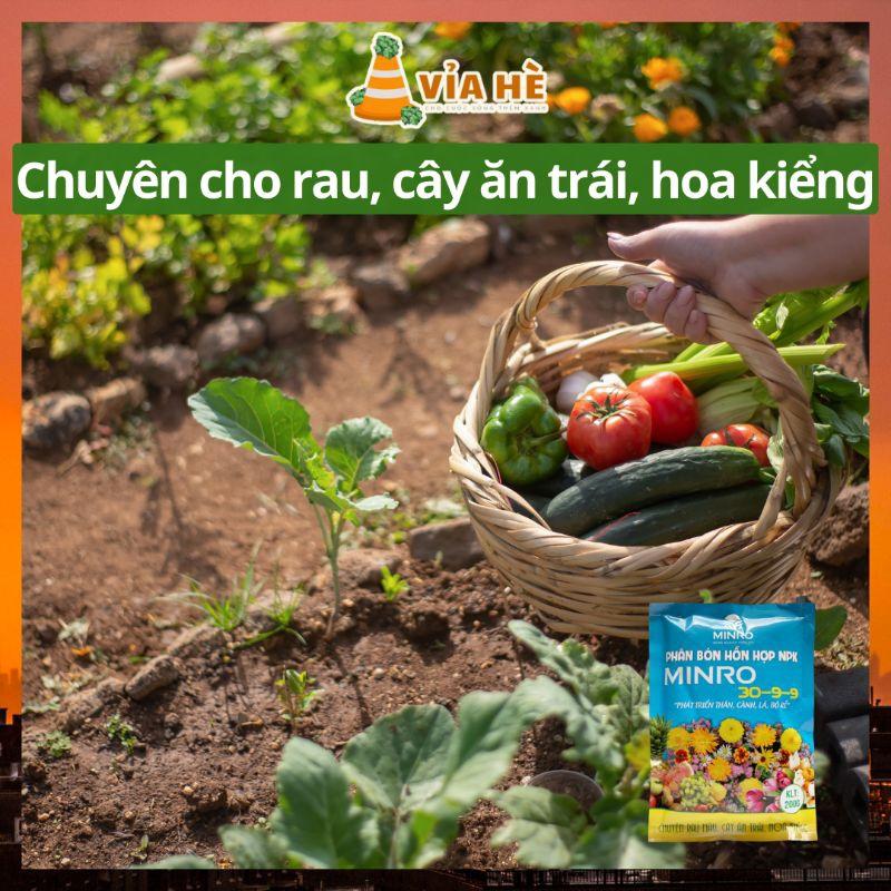 Phân Bón NPK Tổng Hợp Minro 30-9-9 Túi 200g, Chuyên Cho Rau, Cây Ăn Trái, Hoa Kiểng-duoc-ban-tai-Vỉa Hè Garden