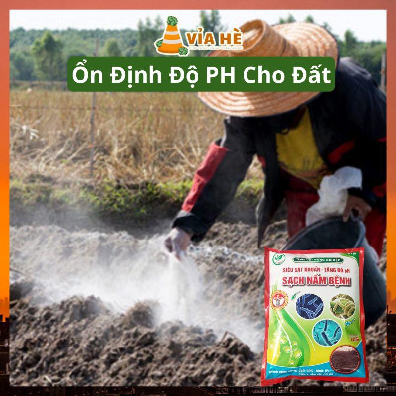Tinh Vôi Nông Nghiệp Túi 1kg Siêu Sát Khuẩn Sạch Mầm Bệnh, Cải Tạo Đất Ổn Định Độ PH-duoc-ban-tai-Vỉa Hè Garden