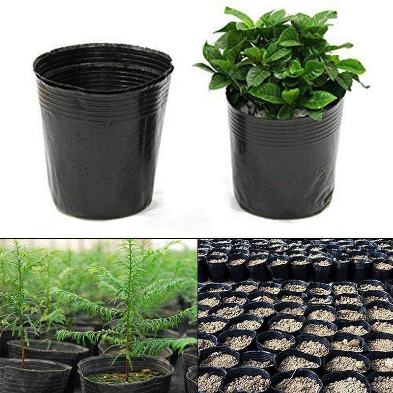 Chậu nhựa đen dẻo mềm hàng chất lương dai bền C9 20x17cm, trồng rau hoa cây giống nhà vườn-duoc-ban-tai-Vỉa Hè Garden