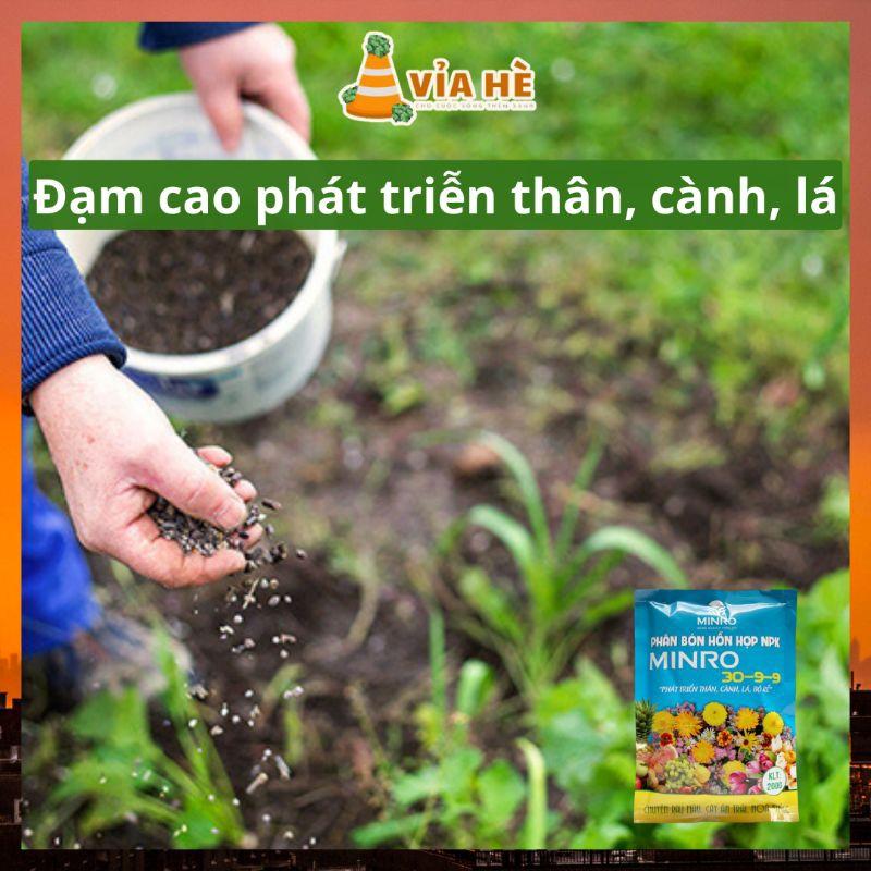 Phân Bón NPK Tổng Hợp Minro 30-9-9 Túi 200g, Chuyên Cho Rau, Cây Ăn Trái, Hoa Kiểng-duoc-ban-tai-Vỉa Hè Garden