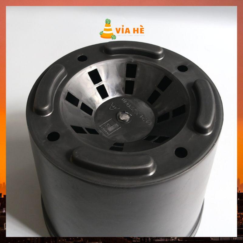 Chậu nhựa đen cứng tròn lớn 24x22 cm, 28x24cm THAKICO giá tại xưởng, trồng cây cảnh hoa rau sân thượng-duoc-ban-tai-Vỉa Hè Garden