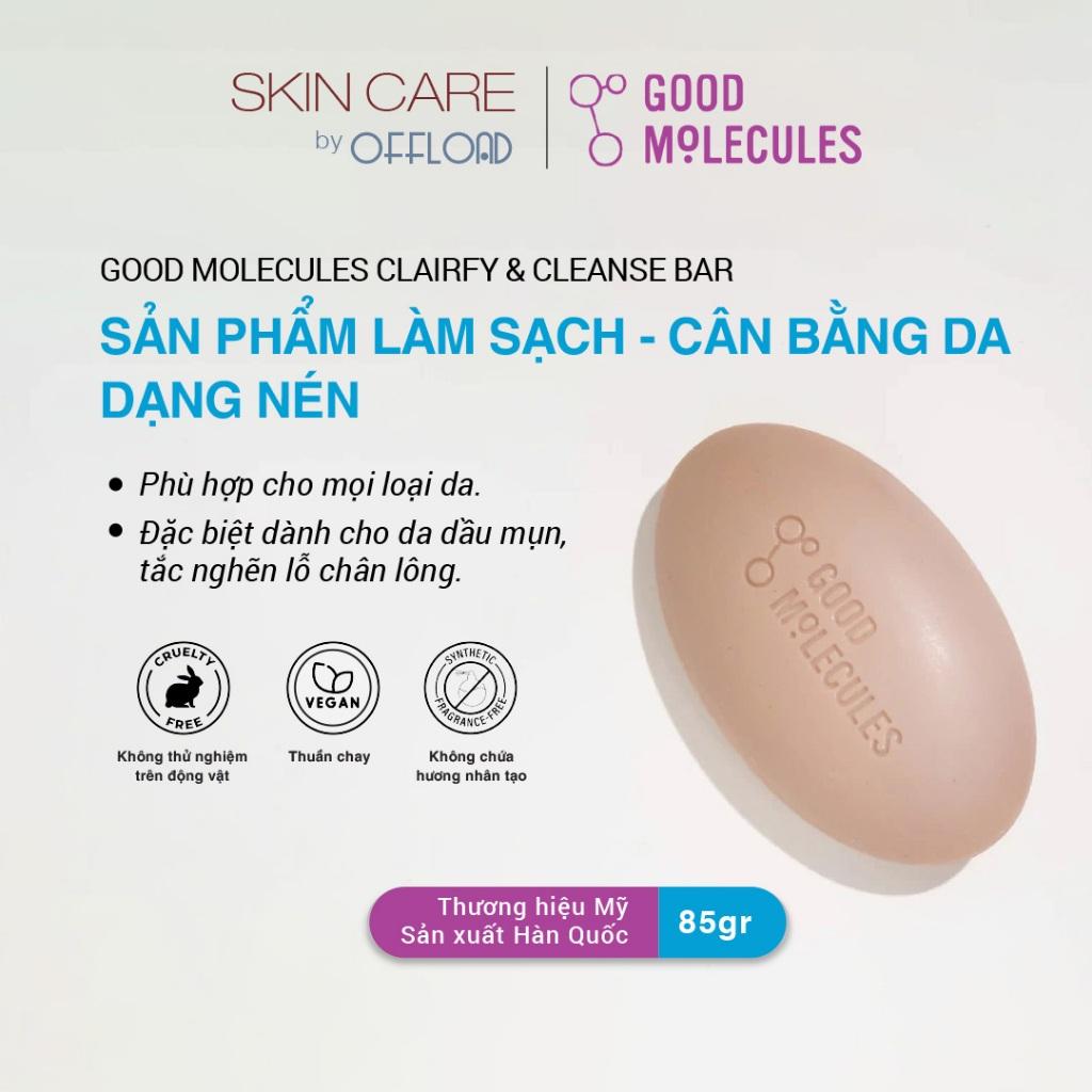 Sữa rửa mặt dạng nén cân bằng đặc biệt phù hợp da dầu mụn Good Molecules | Clarify & Cleanse Bar với Salicylic Acid-duoc-ban-tai-Offload Spa