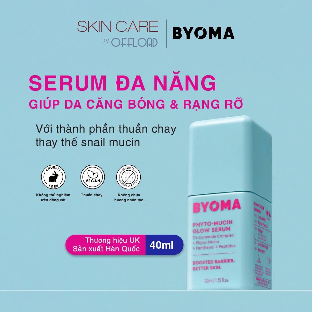 Serum giúp da căng bóng rạng rỡ Byoma |Phyto-Mucin Glow Serum với thành phần thuần chay thay thế snail mucin-duoc-ban-tai-Offload Spa